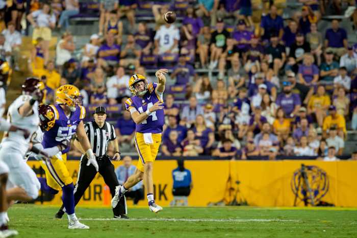 LSU signal caller Max Johnson will be looking to help LSU get revenge against Mississippi State